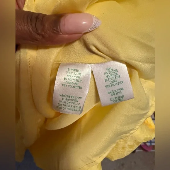 NWT Lilly Pulitzer Kavianna Dress Color: Finch Yellow Stacked Palm Burnout SZ 10 - Picture 10 of 11